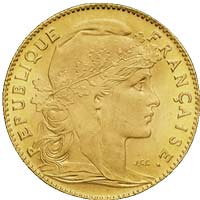 Effigie Demi Napoléon Or Pile, republique française marianne bonnet phrygien couronne de laurier 