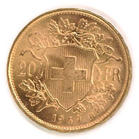 Effigie Croix Suisse 20 CHF Pile, 20 frs croix suisse - 20 frs;croix suisse Effigie Croix Suisse 20 CHF Pile, 20 frs croix suisse - 20 frs;croix suisse
