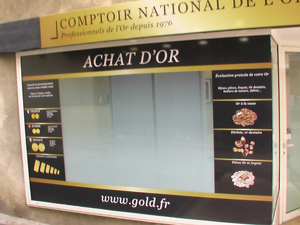 Achat Or & Vente d'Or Niort 86000 Devanture d'or à Niort Devanture Comptoir National de l'Or de Niort Achat Or & Vente d'Or Niort 86000 Devanture d'or à Niort Devanture Comptoir National de l'Or de Niort