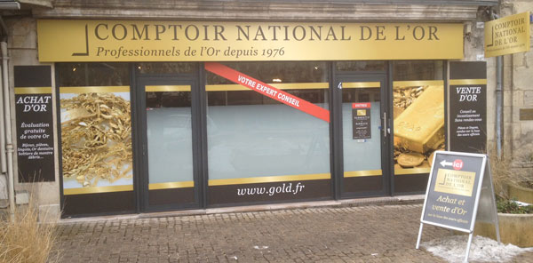 Achat Or & Vente d'or Périgueux 24000 Devanture d'Or à Périgueux Devanture Comptoir National de l'Or Périgueux Achat Or & Vente d'or Périgueux 24000 Devanture d'Or à Périgueux Devanture Comptoir National de l'Or Périgueux