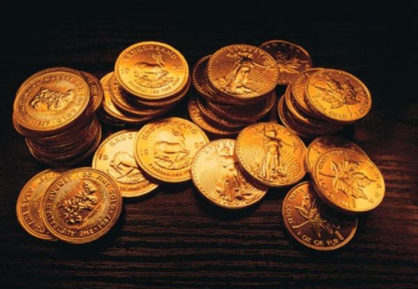 pièces-d'or nombreuses