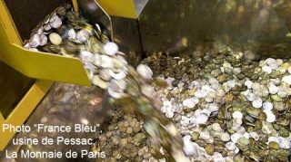 Production de pièces de monnaie de circulation