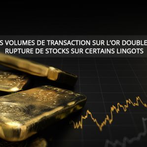 Les volumes de transaction sur l’or doublent, rupture de stocks sur certains lingots