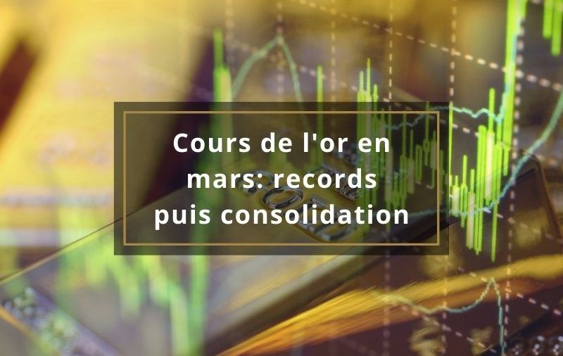 Cours de l’or en mars : records puis consolidation