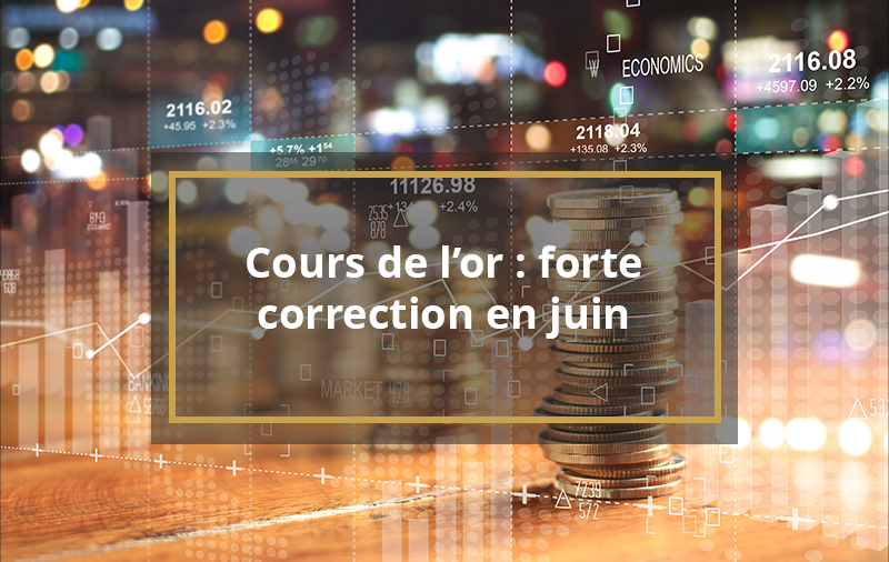 Cours de l'or : forte correction en juin