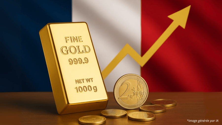instabilité politique en France, le cours de l'or monte pour atteindre des records