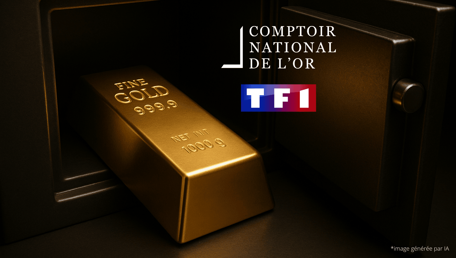 lingot d'or, coffre-fort, comptoir national de l'or au journal télévisé de TF1