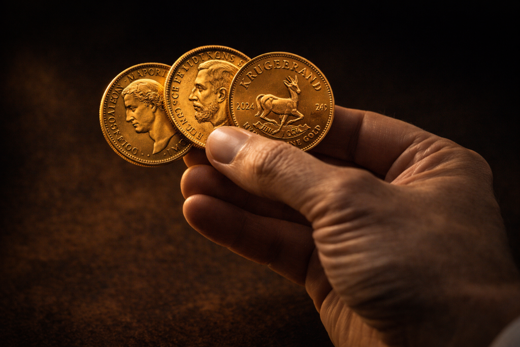 Napoléon, Souverain, Krugerrand : le match des pièces d'or - Gold.fr