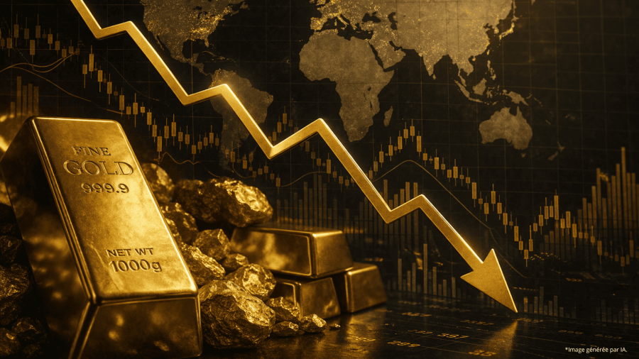 Baisse paradoxale de l’or en pleine crise géopolitique